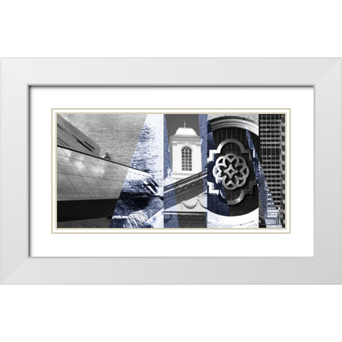 Architecture Collage I White Modern Wood Framed Art Print with Double Matting by Jasper, Sisa