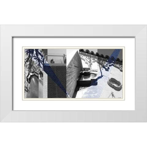 Architecture Collage III White Modern Wood Framed Art Print with Double Matting by Jasper, Sisa