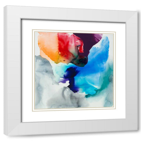 Change I White Modern Wood Framed Art Print with Double Matting by Jasper, Sisa