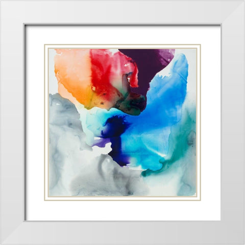 Change I White Modern Wood Framed Art Print with Double Matting by Jasper, Sisa