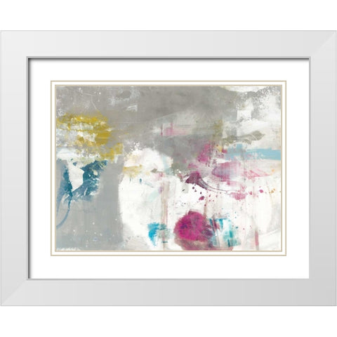 Minute I White Modern Wood Framed Art Print with Double Matting by Jasper, Sisa