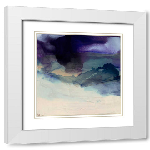 Purple Wunderlust I White Modern Wood Framed Art Print with Double Matting by Jasper, Sisa