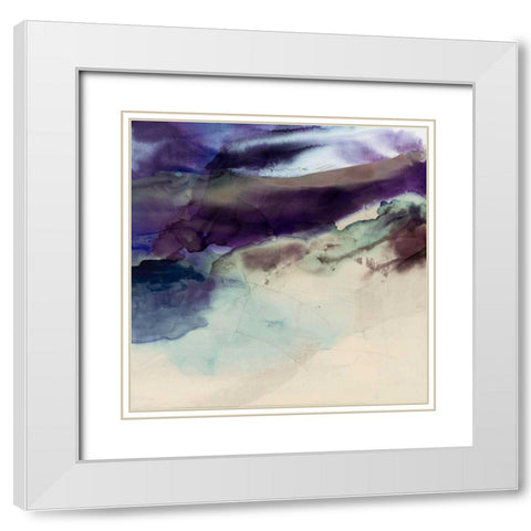 Purple Wunderlust II White Modern Wood Framed Art Print with Double Matting by Jasper, Sisa