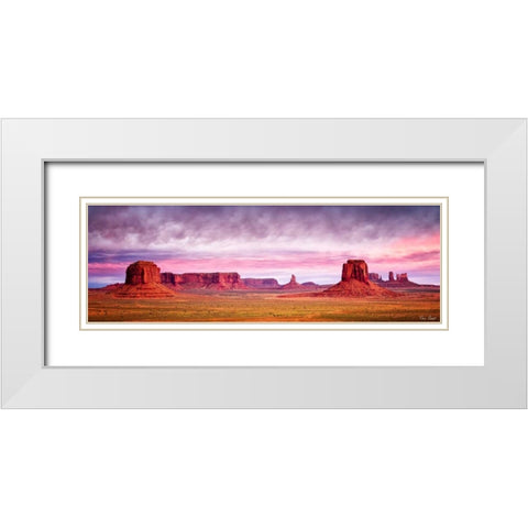 Pink Morning Glory V White Modern Wood Framed Art Print with Double Matting by Drost, David