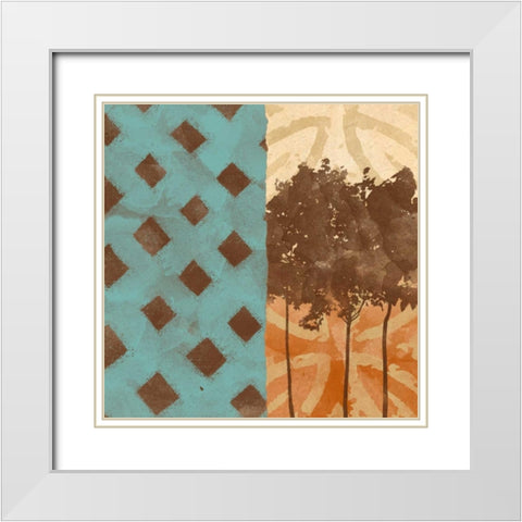 Threes Company White Modern Wood Framed Art Print with Double Matting by Saunders, Alonzo