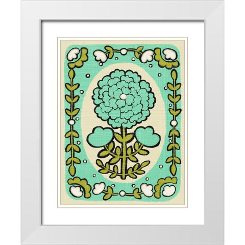 Gouache Florals I White Modern Wood Framed Art Print with Double Matting by Zarris, Chariklia