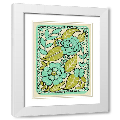 Gouache Florals II White Modern Wood Framed Art Print with Double Matting by Zarris, Chariklia