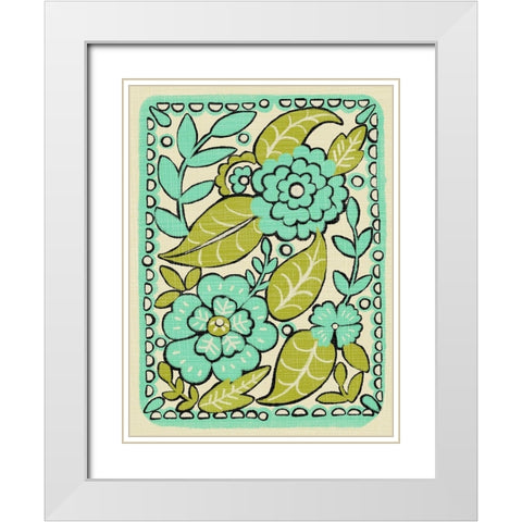 Gouache Florals II White Modern Wood Framed Art Print with Double Matting by Zarris, Chariklia