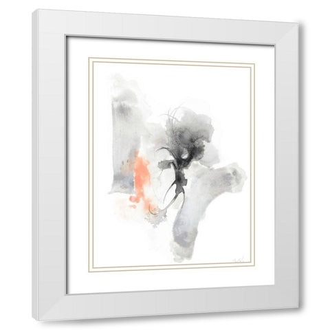 Swipe I White Modern Wood Framed Art Print with Double Matting by Vess, June Erica