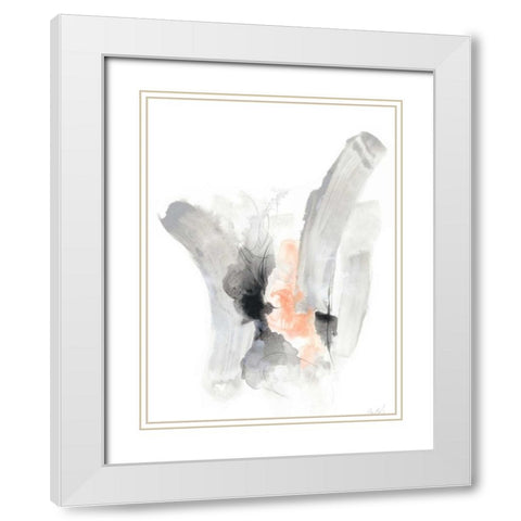 Swipe II White Modern Wood Framed Art Print with Double Matting by Vess, June Erica