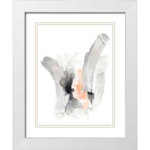 Swipe II White Modern Wood Framed Art Print with Double Matting by Vess, June Erica