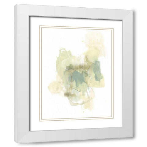 Fluid Integer I White Modern Wood Framed Art Print with Double Matting by Vess, June Erica