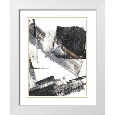 Topple IV White Modern Wood Framed Art Print with Double Matting by Harper, Ethan