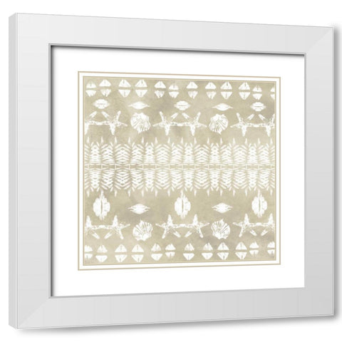 Tribal Coast III White Modern Wood Framed Art Print with Double Matting by Vess, June Erica