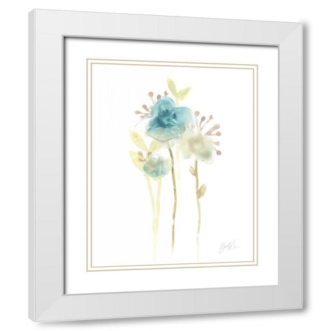 Bluebell I White Modern Wood Framed Art Print with Double Matting by Vess, June Erica
