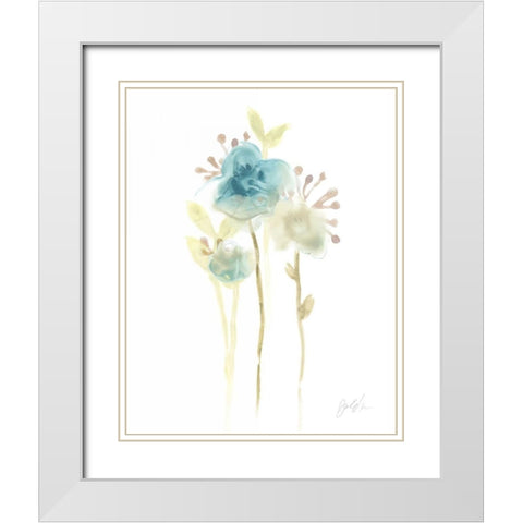 Bluebell I White Modern Wood Framed Art Print with Double Matting by Vess, June Erica