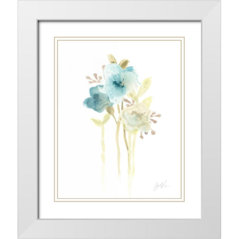 Bluebell II White Modern Wood Framed Art Print with Double Matting by Vess, June Erica