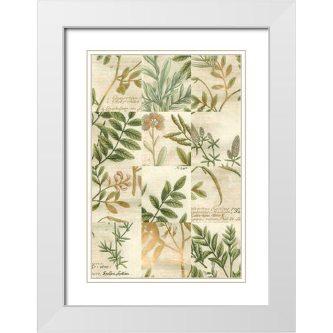 Garden Grid I White Modern Wood Framed Art Print with Double Matting by Weinmann, Johann