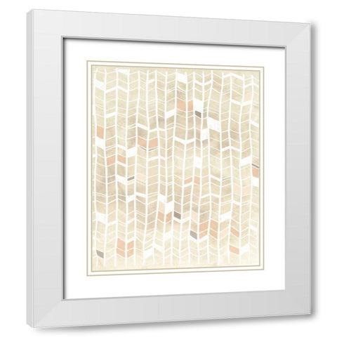 Pattern Intersect I White Modern Wood Framed Art Print with Double Matting by Vess, June Erica