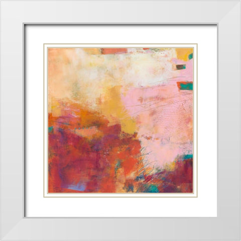 Apricity  V White Modern Wood Framed Art Print with Double Matting by Jachimiec, Sue