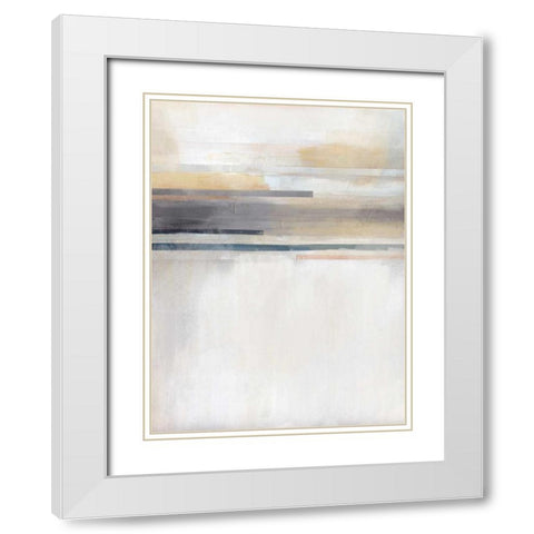 Sandy Coast I White Modern Wood Framed Art Print with Double Matting by Jerry, Alison