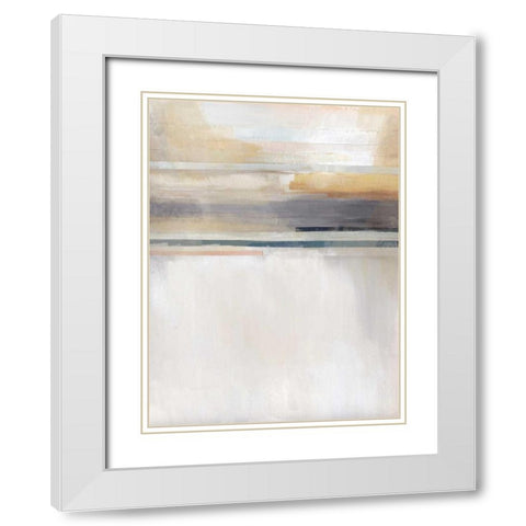 Sandy Coast II White Modern Wood Framed Art Print with Double Matting by Jerry, Alison