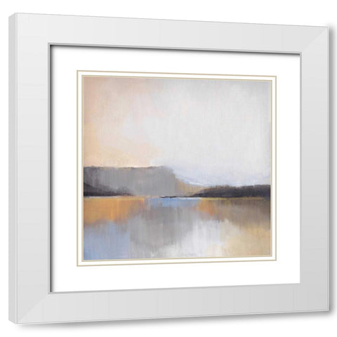 Grey Dunes I White Modern Wood Framed Art Print with Double Matting by Jerry, Alison