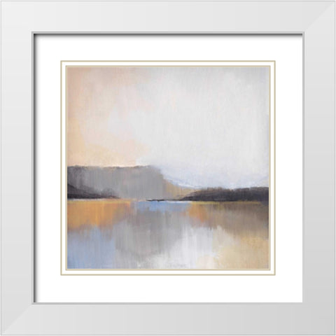 Grey Dunes I White Modern Wood Framed Art Print with Double Matting by Jerry, Alison