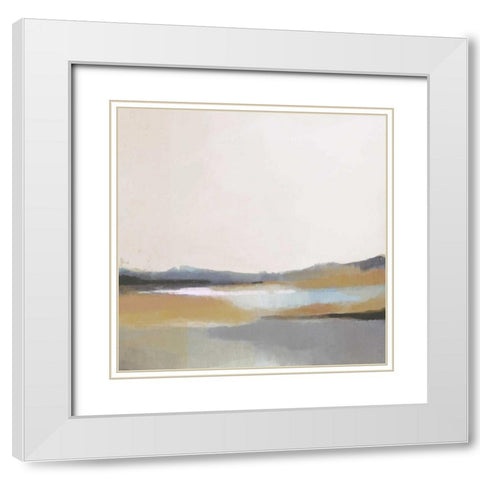 Grey Dunes II White Modern Wood Framed Art Print with Double Matting by Jerry, Alison