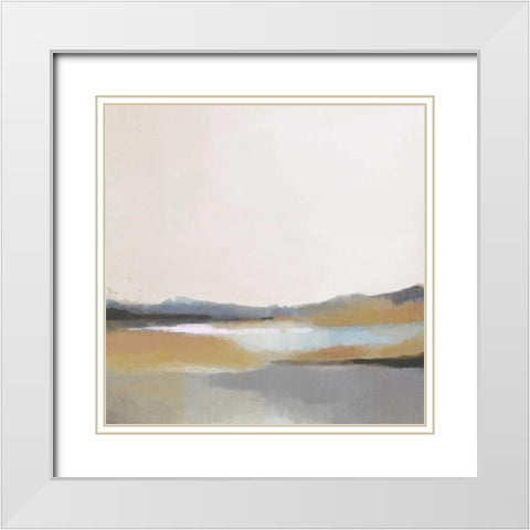 Grey Dunes II White Modern Wood Framed Art Print with Double Matting by Jerry, Alison