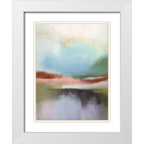 Spring Lake I White Modern Wood Framed Art Print with Double Matting by Jerry, Alison