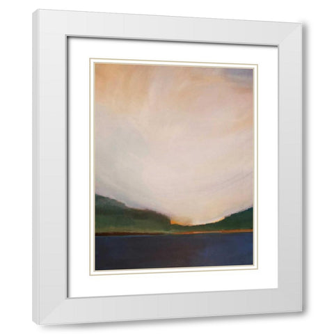 Sunset by the Lake I White Modern Wood Framed Art Print with Double Matting by Jerry, Alison
