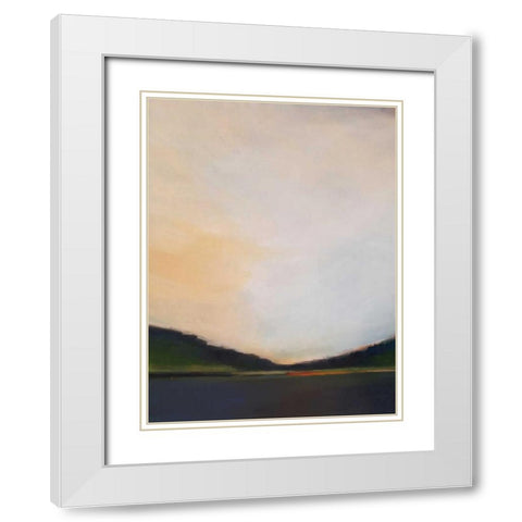 Sunset by the Lake II White Modern Wood Framed Art Print with Double Matting by Jerry, Alison