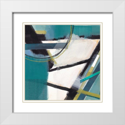 Deconstruction White Modern Wood Framed Art Print with Double Matting by Jerry, Alison