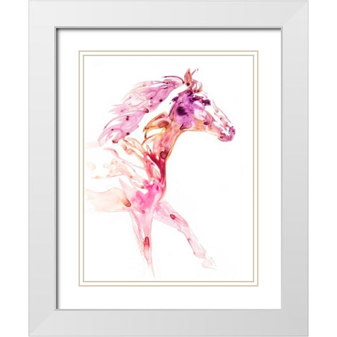 Garnet Horse IV White Modern Wood Framed Art Print with Double Matting by Chapman, Julie T.