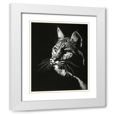 Black Glimpse II White Modern Wood Framed Art Print with Double Matting by Chapman, Julie T.