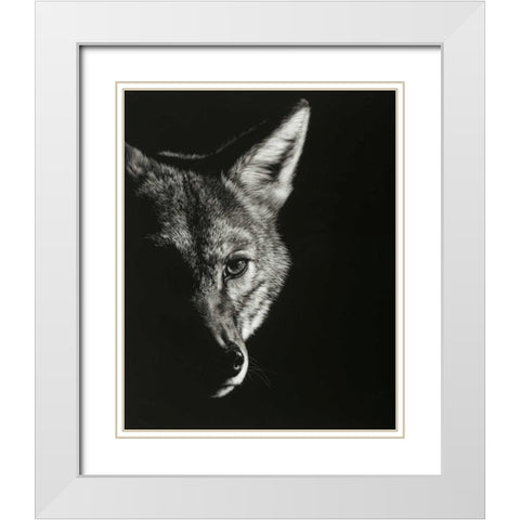 Black Glimpse VI White Modern Wood Framed Art Print with Double Matting by Chapman, Julie T.