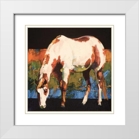 Color Square IV White Modern Wood Framed Art Print with Double Matting by Chapman, Julie T.