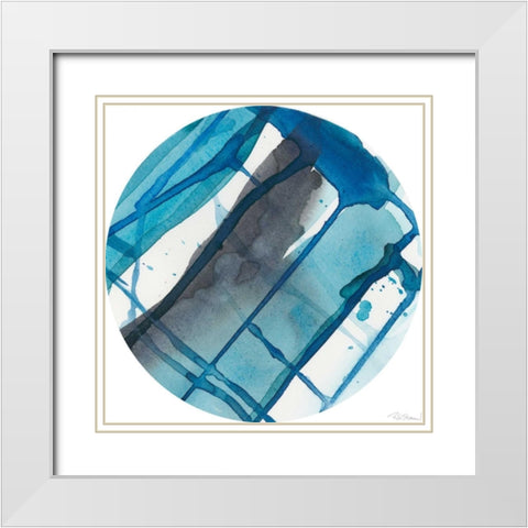 Geo Logic I White Modern Wood Framed Art Print with Double Matting by Stramel, Renee W.