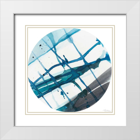 Geo Logic II White Modern Wood Framed Art Print with Double Matting by Stramel, Renee W.