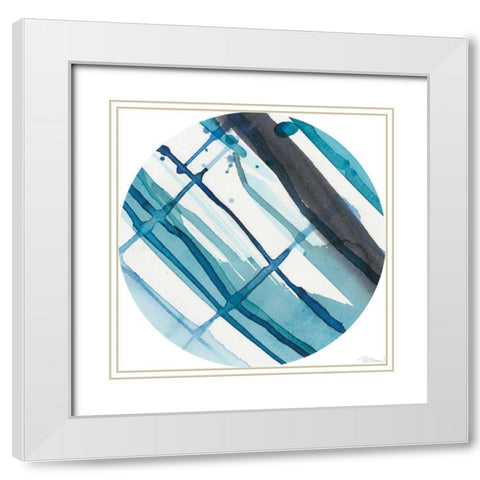 Geo Logic III White Modern Wood Framed Art Print with Double Matting by Stramel, Renee W.
