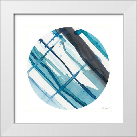 Geo Logic III White Modern Wood Framed Art Print with Double Matting by Stramel, Renee W.