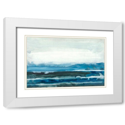 Lake Country I White Modern Wood Framed Art Print with Double Matting by Stramel, Renee W.