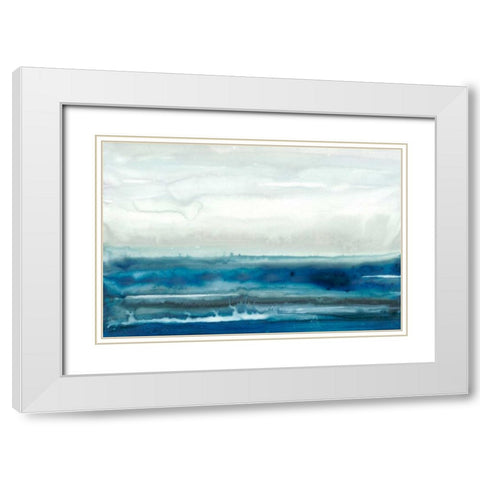 Lake Country II White Modern Wood Framed Art Print with Double Matting by Stramel, Renee W.