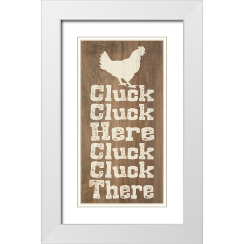 Animal Farm IV White Modern Wood Framed Art Print with Double Matting by Saunders, Alonzo