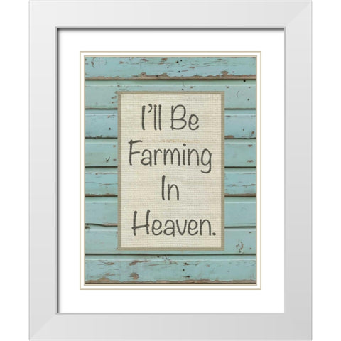 Farm Sentiment I White Modern Wood Framed Art Print with Double Matting by Saunders, Alonzo