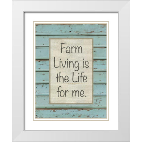 Farm Sentiment II White Modern Wood Framed Art Print with Double Matting by Saunders, Alonzo