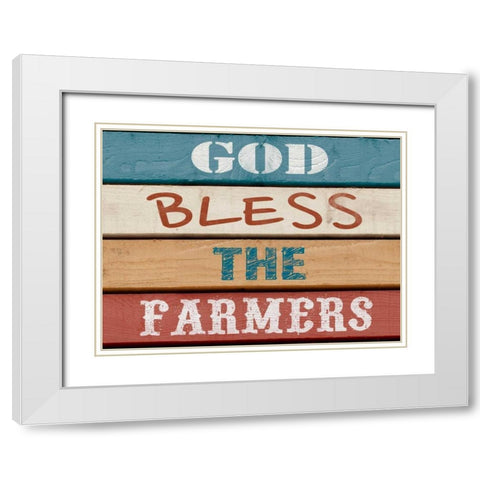 Farm Sentiment III White Modern Wood Framed Art Print with Double Matting by Saunders, Alonzo