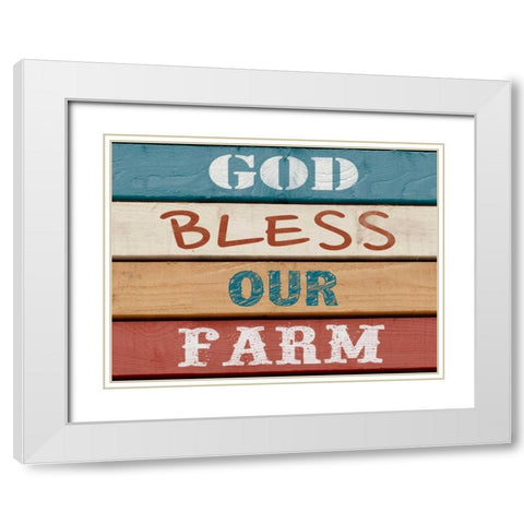 Farm Sentiment IV White Modern Wood Framed Art Print with Double Matting by Saunders, Alonzo
