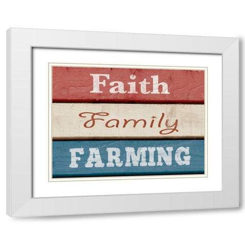 Farm Sentiment V White Modern Wood Framed Art Print with Double Matting by Saunders, Alonzo